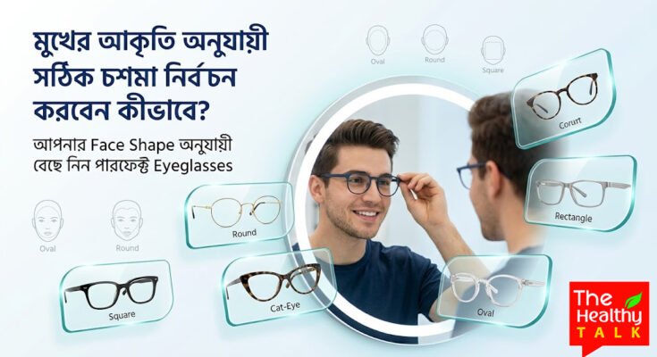 Oval, Round, Square, Heart এবং Diamond Face Shape অনুযায়ী সেরা চশমা নির্বাচনের গাইড