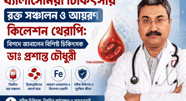 থ্যালাসেমিয়া চিকিৎসা সম্পর্কে পরামর্শ দিচ্ছেন হিমোগ্লোবিনোপ্যাথি ও থ্যালাসেমিয়া বিশেষজ্ঞ ডাঃ প্রশান্ত চৌধুরী