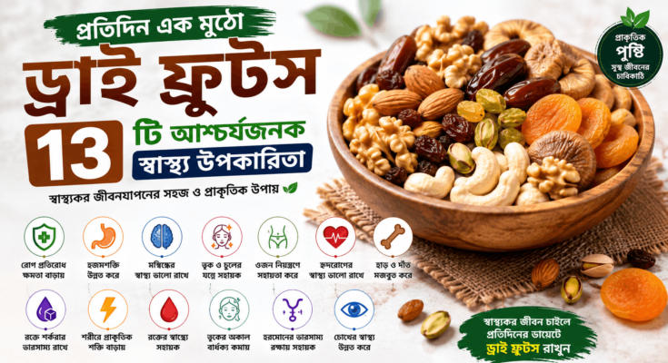বাদাম, আখরোট, কাজু, কিশমিশ, খেজুর ও শুকনো ফলসহ ড্রাই ফ্রুটসের স্বাস্থ্য উপকারিতা
