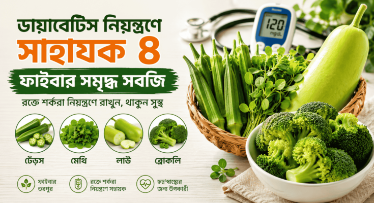 ডায়াবেটিসের জন্য ফাইবার সমৃদ্ধ ঢেঁড়স মেথি লাউ ও ব্রোকলি
