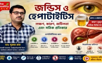 জন্ডিস ও হেপাটাইটিসে চোখ হলুদ হওয়া, লিভারের স্বাস্থ্য এবং চিকিৎসা সচেতনতার প্রতীকী ছবি