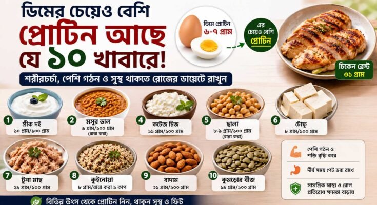 ডিমের চেয়ে বেশি প্রোটিনযুক্ত ১০ খাবার