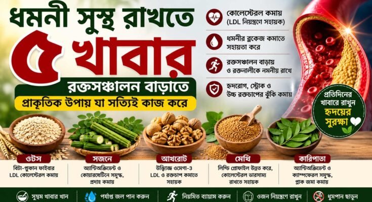 ধমনী ও হৃদ্স্বাস্থ্য ভালো রাখতে ওটস সজনে আখরোট মেথি ও কারিপাতা