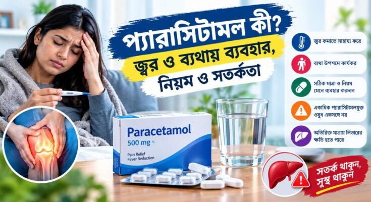 জ্বর ও ব্যথায় প্যারাসিটামল ব্যবহারের নিয়ম এবং সতর্কতা