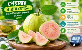 এক কাপ পেয়ারায় প্রায় ৪ গ্রাম প্রোটিন এবং ডায়াবেটিসে পেয়ারার উপকারিতা