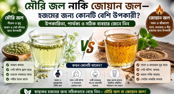 হজমের জন্য মৌরি জল ও জোয়ান জলের তুলনা