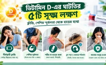 ভিটামিন D-এর ঘাটতির পাঁচটি সম্ভাব্য লক্ষণ—ক্লান্তি, পেশির দুর্বলতা, হাড়ের ব্যথা ও চুল পড়া
